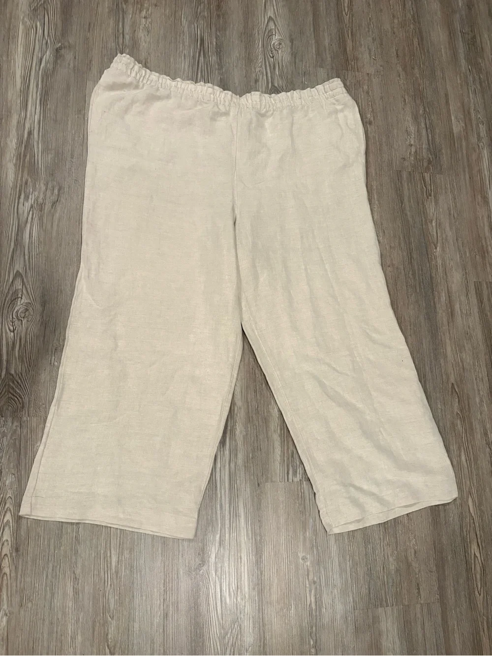 H&M XXL Wide Leg Women’s Linen Blend Pants CottageCore Coastal Grandma Comfy